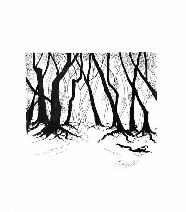「Magic Forest, Set o…」というタイトルの描画 Ekaterina Andreevaによって, オリジナルのアートワーク, マーカー