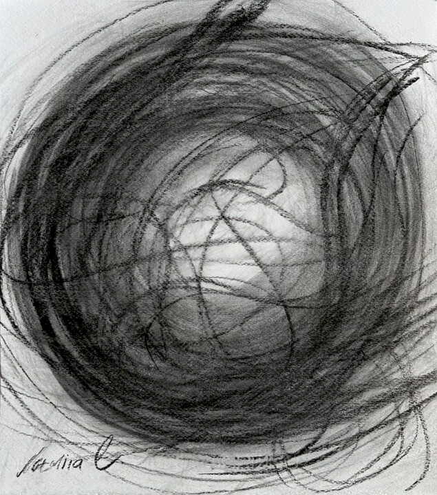 Tekening getiteld "Charcoal graphics N…" door Nataliia Lepikhina, Origineel Kunstwerk, Houtskool