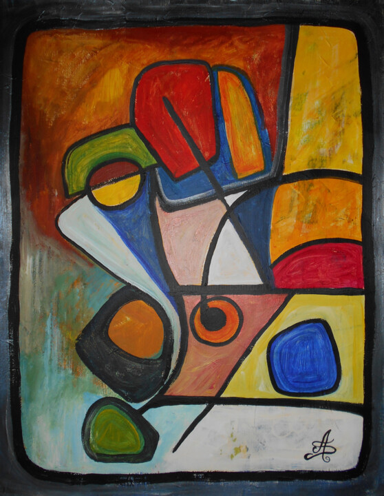 Peinture intitulée "Fragile équilibre" par Aurélie Sarrazin, Œuvre d'art originale, Acrylique