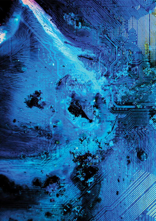 摄影 标题为“BLue 34” 由Łukasz Pawlicki, 原创艺术品, 数码摄影