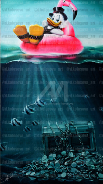 Lucky Leisure 绘画, 78.7x43.3 in