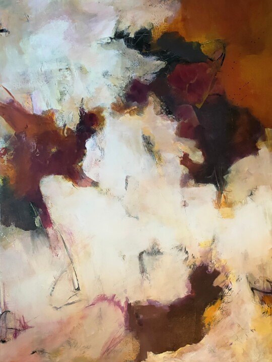 Malarstwo zatytułowany „An” autorstwa Geneviève Girod, Oryginalna praca, Akryl Zamontowany na Drewniana rama noszy