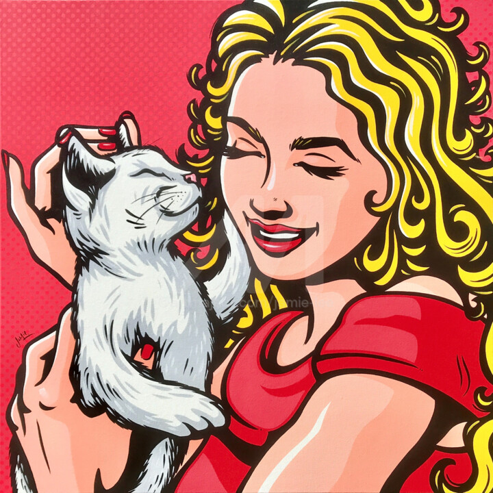 Purr-fect Friends 绘画, 27.6x27.6 in