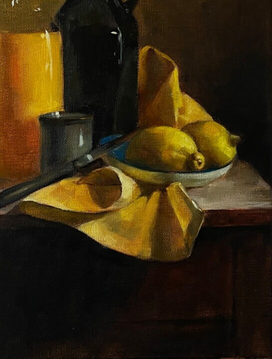Citruses 绘画, 13.8x9.8 in