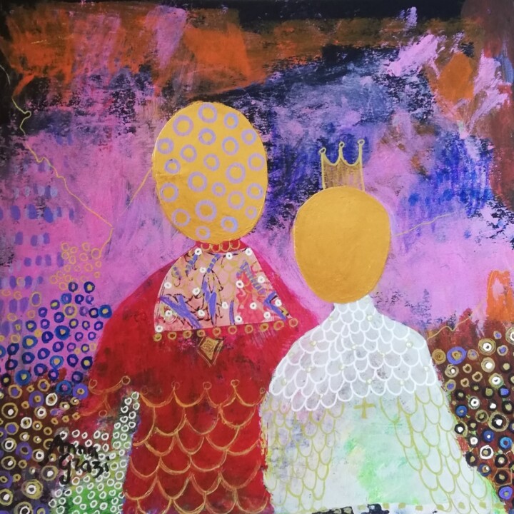 Noces secrètes 绘画, 7.9x7.9 in