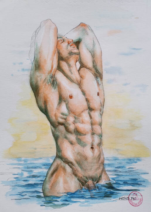 Sea Wind 绘画, 10.6x7.5 in