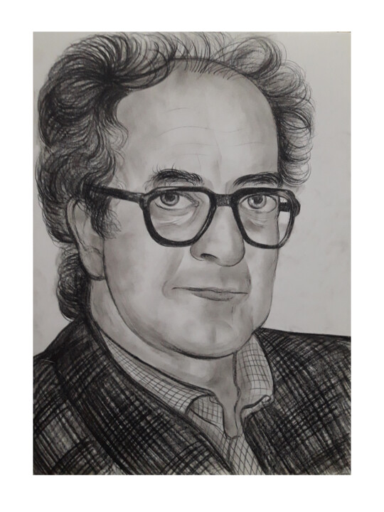 Portrait of a great film maker "Jean-Luc Godard" 图画, 16x12 in