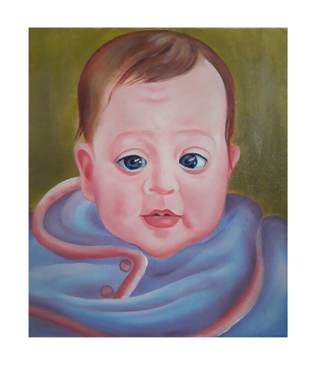 portrait study of a child 绘画, 6.3x4.7 in