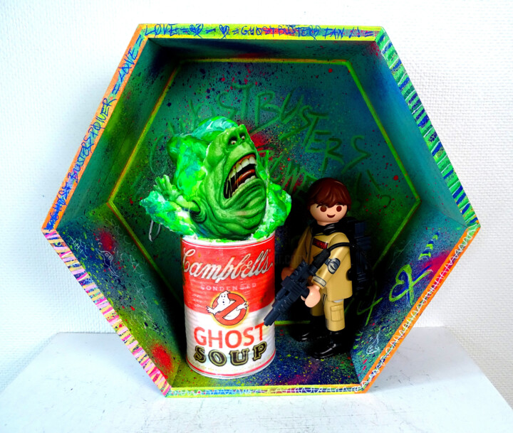 Sculpture Campbell Soup Playmobil GhostBusters Unique Pop 雕塑, 10.2x11.8 in