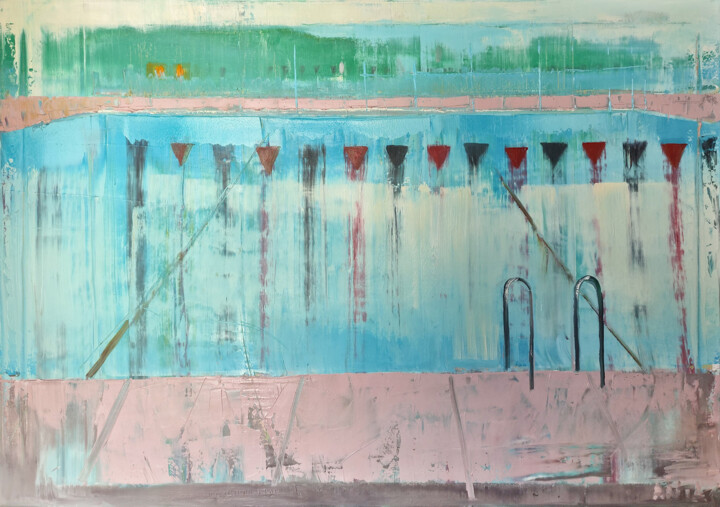 Pool 20 Painting, 27.6x39.4 in