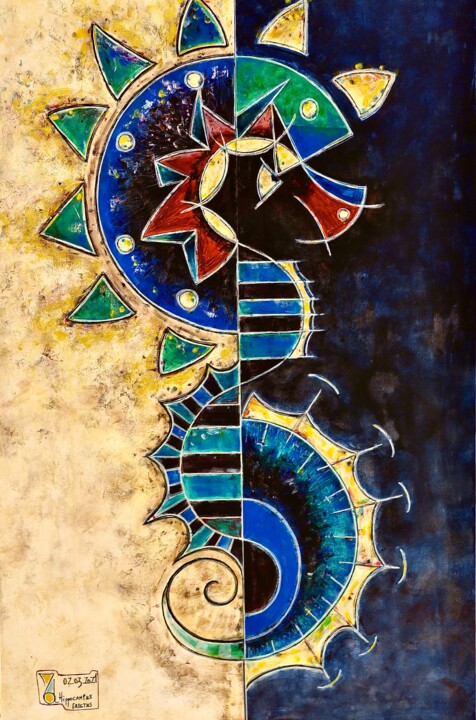 HIPPOCAMPUS ERECTUS 绘画, 45.7x28.7 in