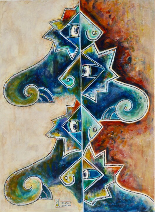 LA MEUTE 绘画, 39.4x28.7 in