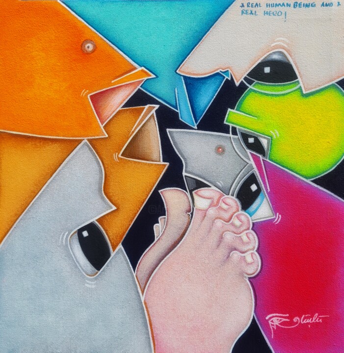 The Bait II 绘画, 11.8x11.8 in