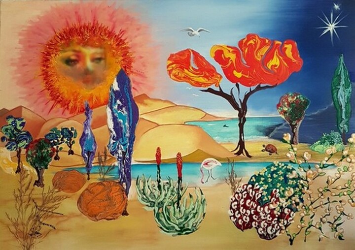 Une autre vision de Dieu 绘画, 25.6x36.2 in