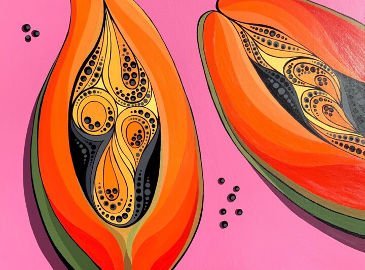 PAPAYA MOOD 绘画, 23.6x31.5 in