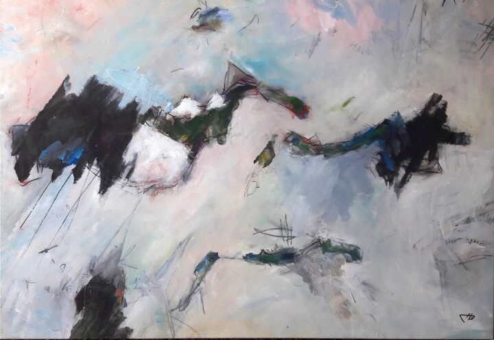 Malerei mit dem Titel "Taking off" von Hubertus Brunstering, Original-Kunstwerk, Acryl