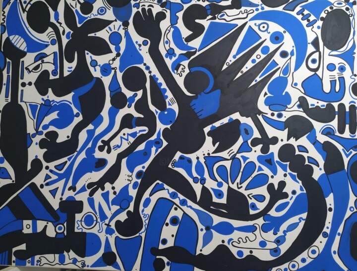 绘画 标题为“Tableau unique” 由Soufiane Chaouaou, 原创艺术品, 丙烯