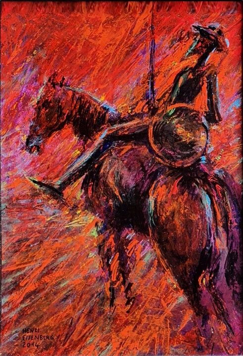 Don Quichotte rouge 绘画, 10.6x7.5 in