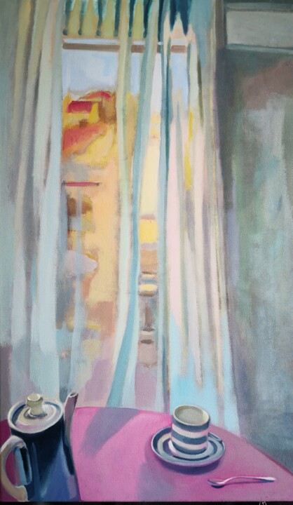 Tea Time 绘画, 36.2x21.7 in