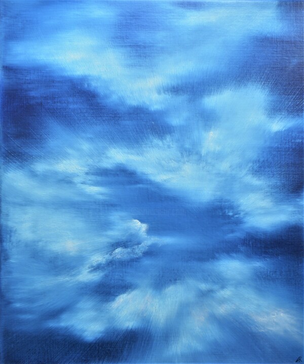 Pittura intitolato "Up" da Antonina Runovska, Opera d'arte originale, Olio Montato su Telaio per barella in legno