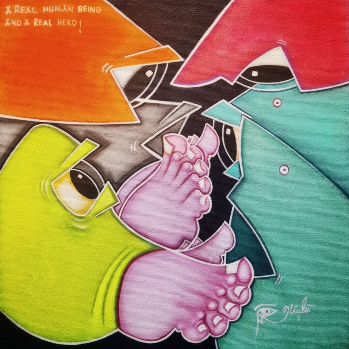 The Bait III 绘画, 11.8x11.8 in