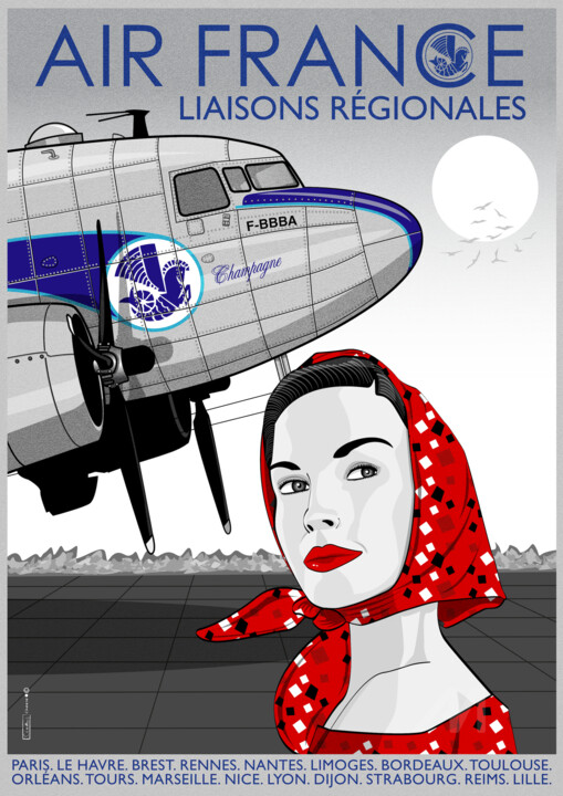 DC 3 AF 1945 数字艺术