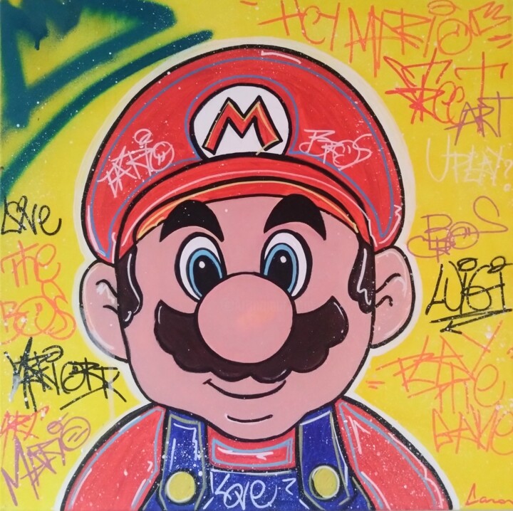 Mario the Boss 绘画, 19.7x19.7 in