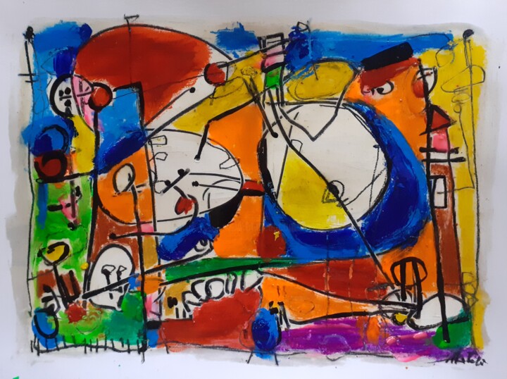 La grandinata del 15 aprile 2023 绘画, 9.5x13 in