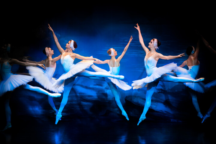 제목이 "Ballerinas Jump I"인 사진 Dietmar Scherf로, 원작, 디지털 알루미늄에 장착됨