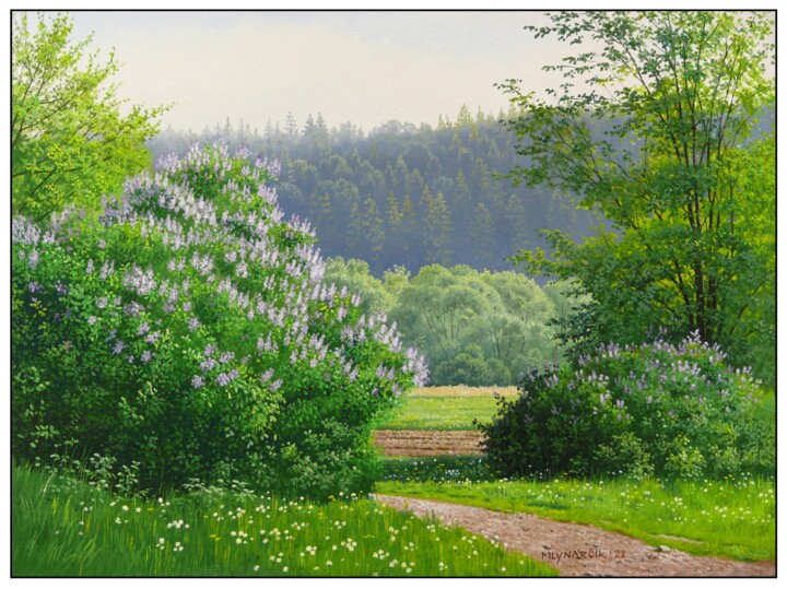 Blooming meadow 绘画, 11.8x15.8 in