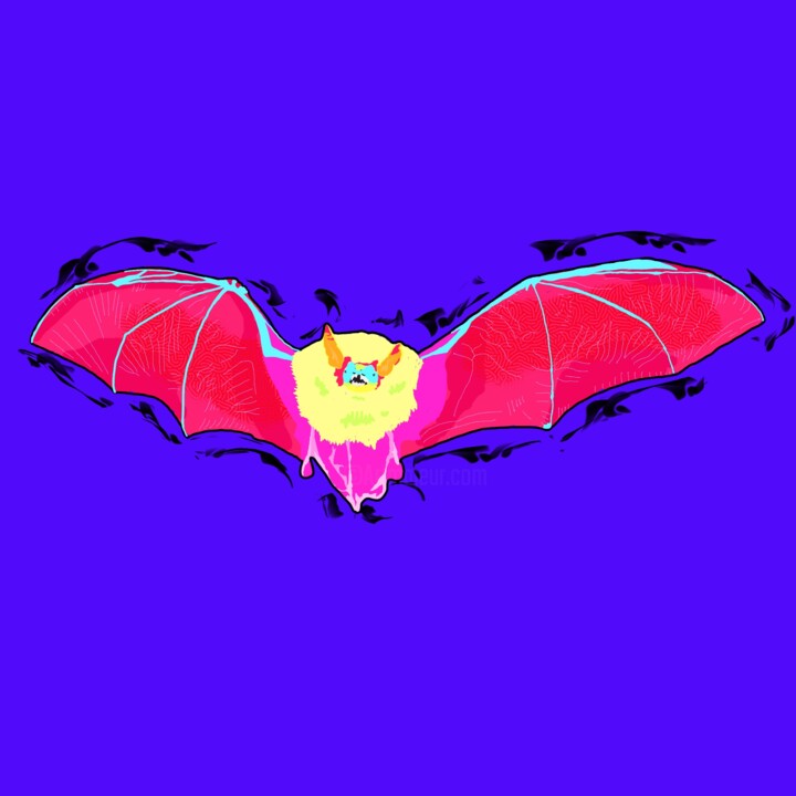 Цифровое искусство под названием "BAT" - Pelin Gürses, Подлинное произведение искусства, 2D Цифровая Работа