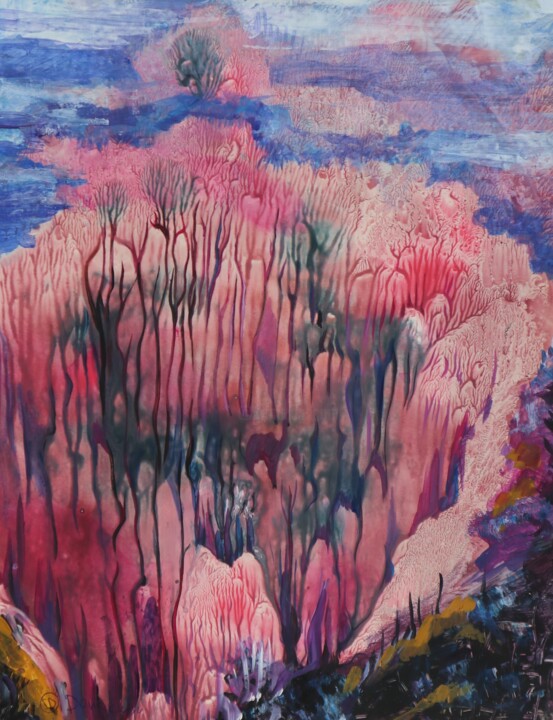 Forest 绘画, 14.2x11 in