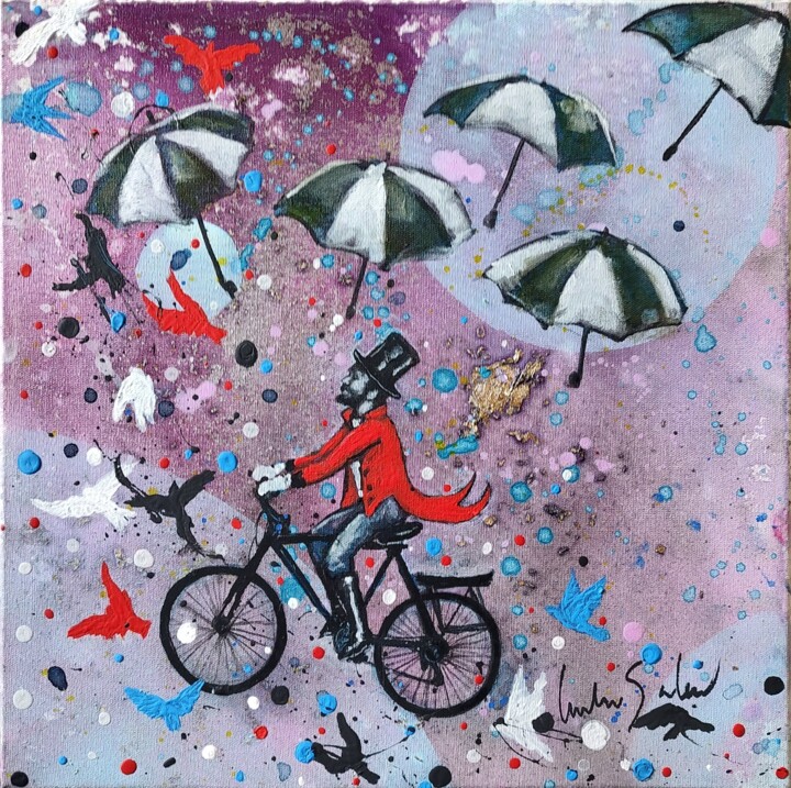 Pittura intitolato "Urban malabarism wi…" da Carolina Saidenberg, Opera d'arte originale, Acrilico