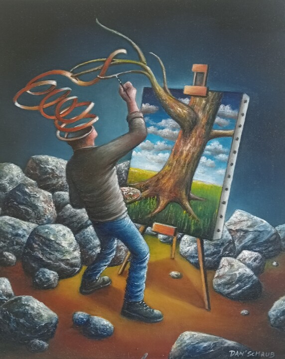 L'arbre 绘画, 25.3x21.3 in