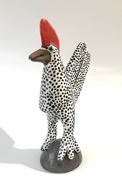 White Chicken 雕塑, 7.8x2.7 in