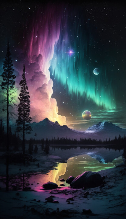 Digital Arts titled "Pristine Clouds" by Nicolas Chammat, Original Artwork, AI generated image