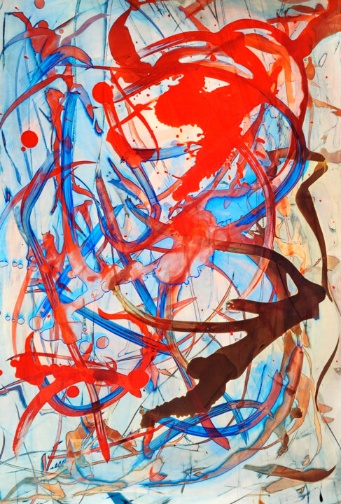 Gallo de pelea 绘画, 19x13 in