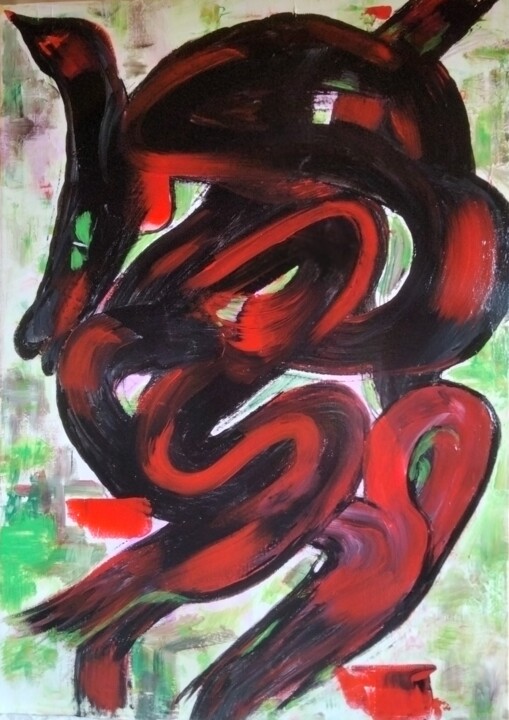 Loup 绘画, 27.6x19.7 in