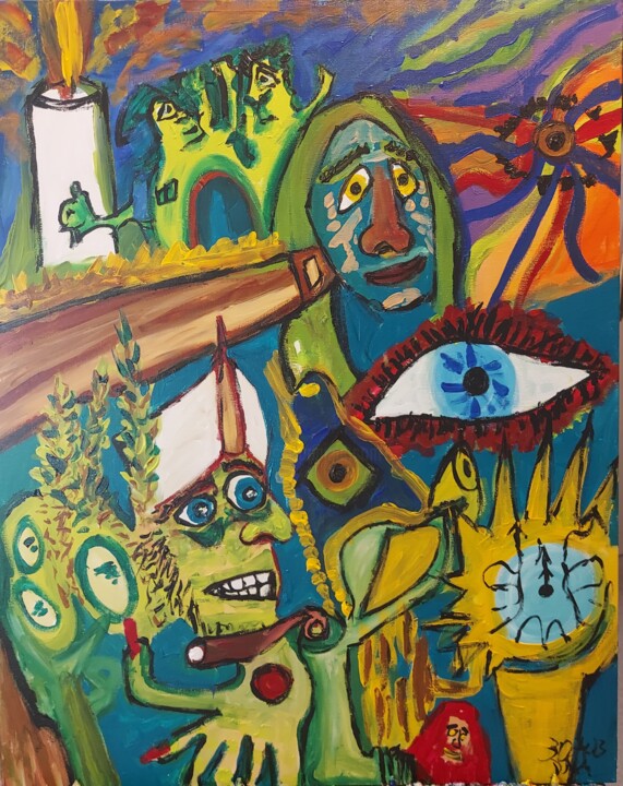 La puerta 绘画, 31.9x25.6 in