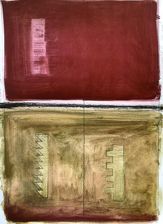 Pintura intitulada "ST_ruggine" por Stefano Catalini, Obras de arte originais, Pigmentos