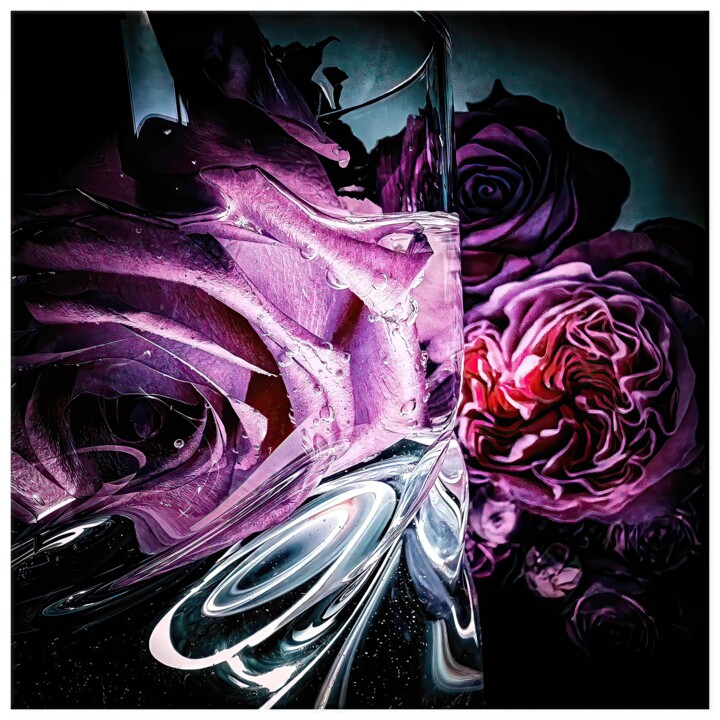 Digital Arts titled "Rosa #8997" by Alexandre Kurcek (Sandro), Original Artwork, Manipulated Photography