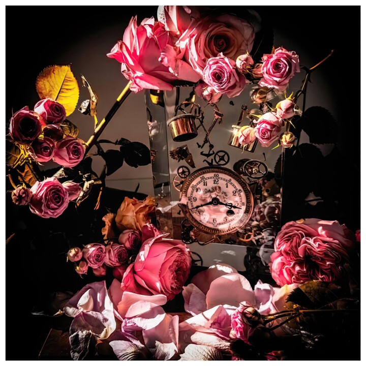 Digital Arts titled "Rosa #5454" by Alexandre Kurcek (Sandro), Original Artwork, Manipulated Photography