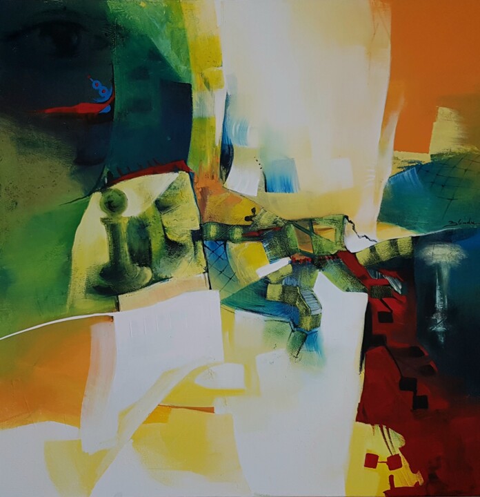 La forza del singolo 绘画, 23.6x23.6 in