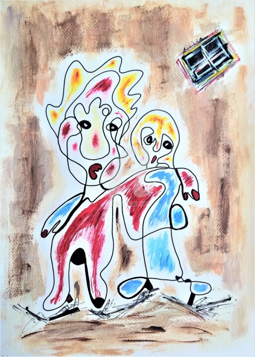 Painting titled "''Edvard in love''.…" by Murat Rey, Original Artwork, Acrylic