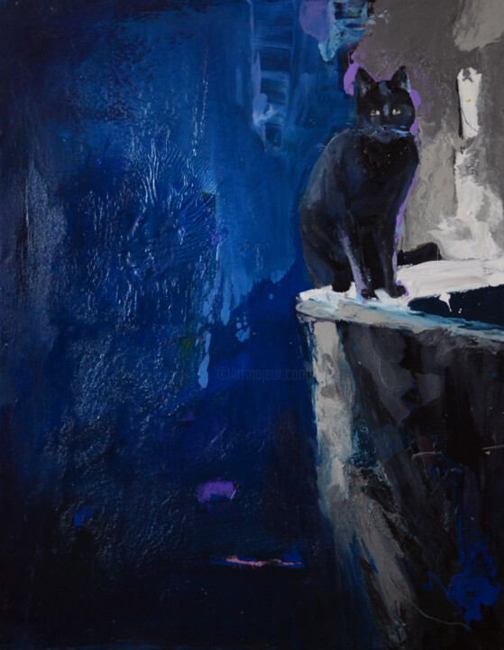 March cats "Princess" 绘画, 55.1x43.3 in