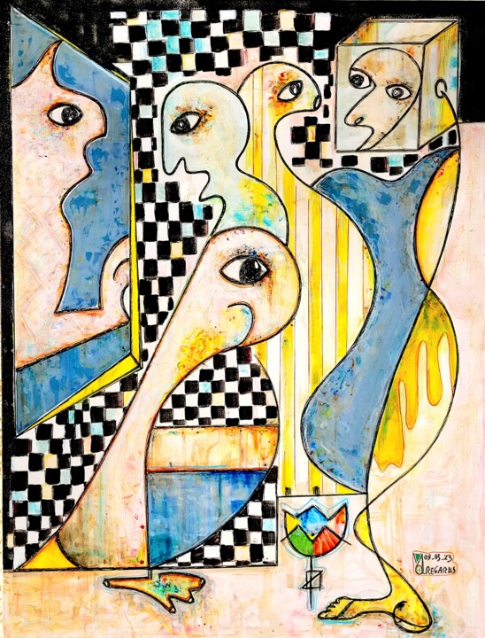 REGARDS 绘画, 45.7x35 in