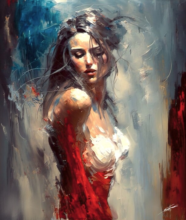 Sensualité Envolée 数字艺术, 47.2x35.4 in