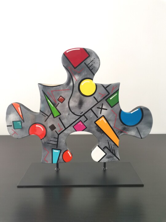 Sculpture titled "Urban style" by Rémy Demestre, Original Artwork, Acrylic