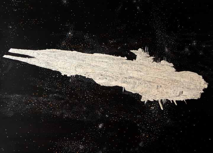Rysunek zatytułowany „X-Class Cruiser” autorstwa Santiago Restrepo, Oryginalna praca, Atrament