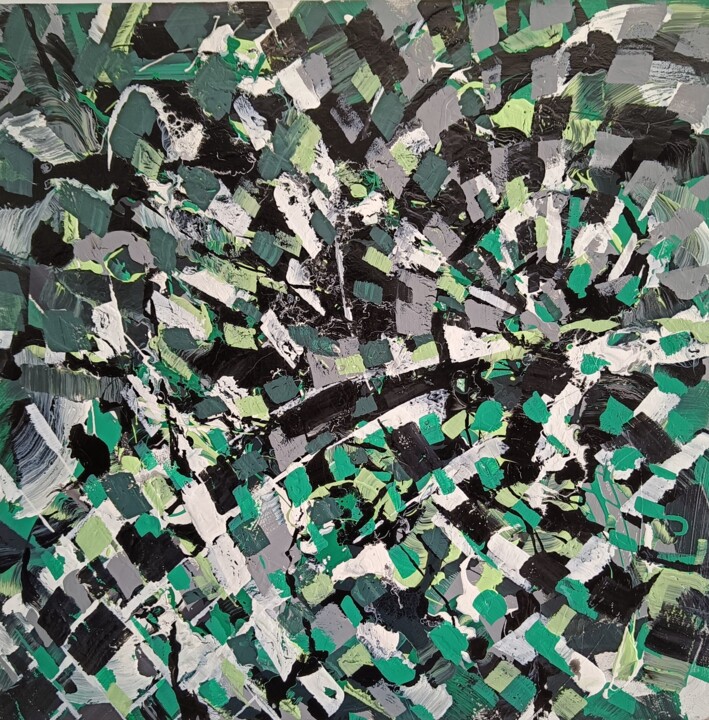 Painting titled "FORMAZIONE" by Renato Parzianello, Original Artwork, Acrylic